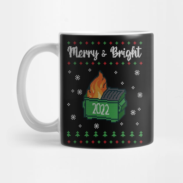 Merry and bright 2022 ugly christmas sweater by gnotorious